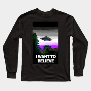 I WANT TO BELIEVE in ASEXUALITY Long Sleeve T-Shirt